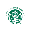 STARBUCKS BRAND LOGO - WE PROUDLY SERVE