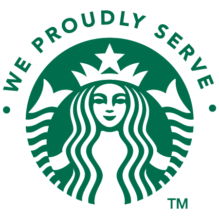 We Proudly Serve Starbucks Logo
